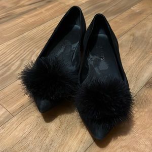 Talbots flats with decorative feathers